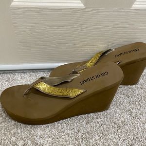 COLIN STUART WEDGE SANDALS